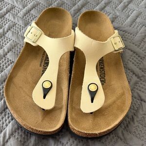 Birkenstock Ecru Thong Sandals